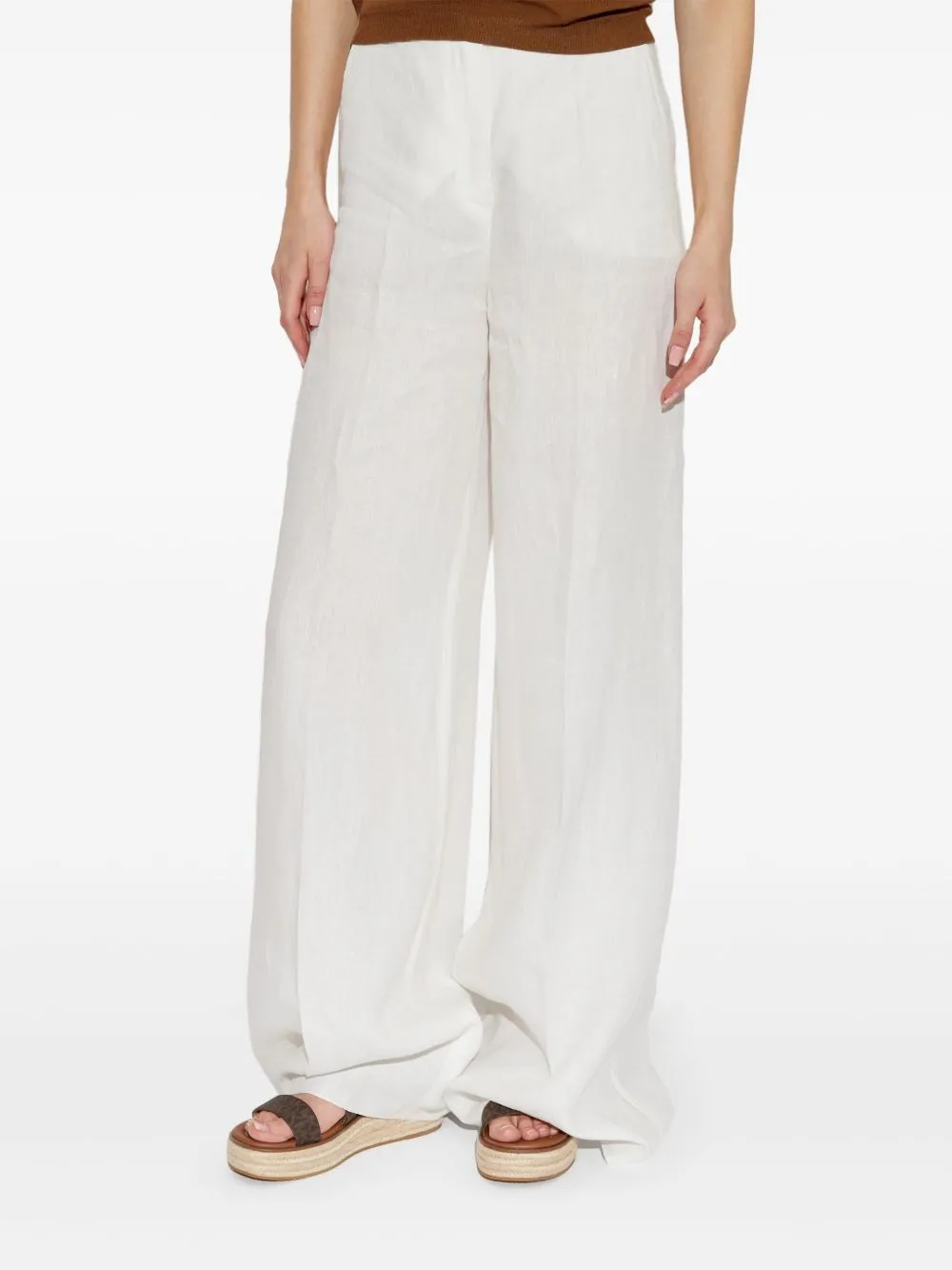 LINEN WIDE-LEG TROUSERS sold by Lord & Taylor product image thumbnail 3