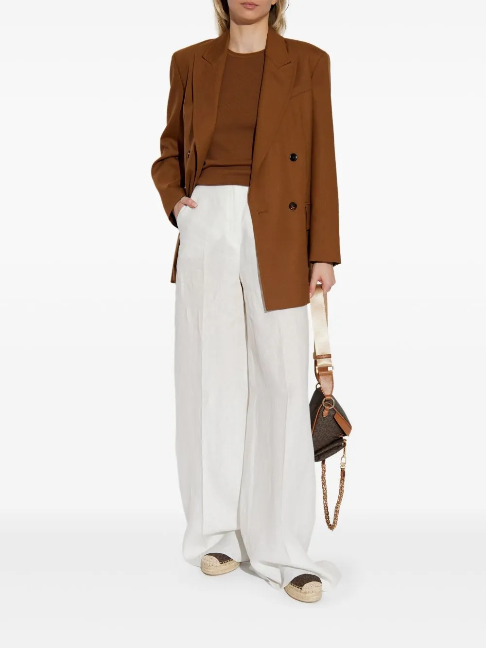LINEN WIDE-LEG TROUSERS sold by Lord & Taylor product image thumbnail 5