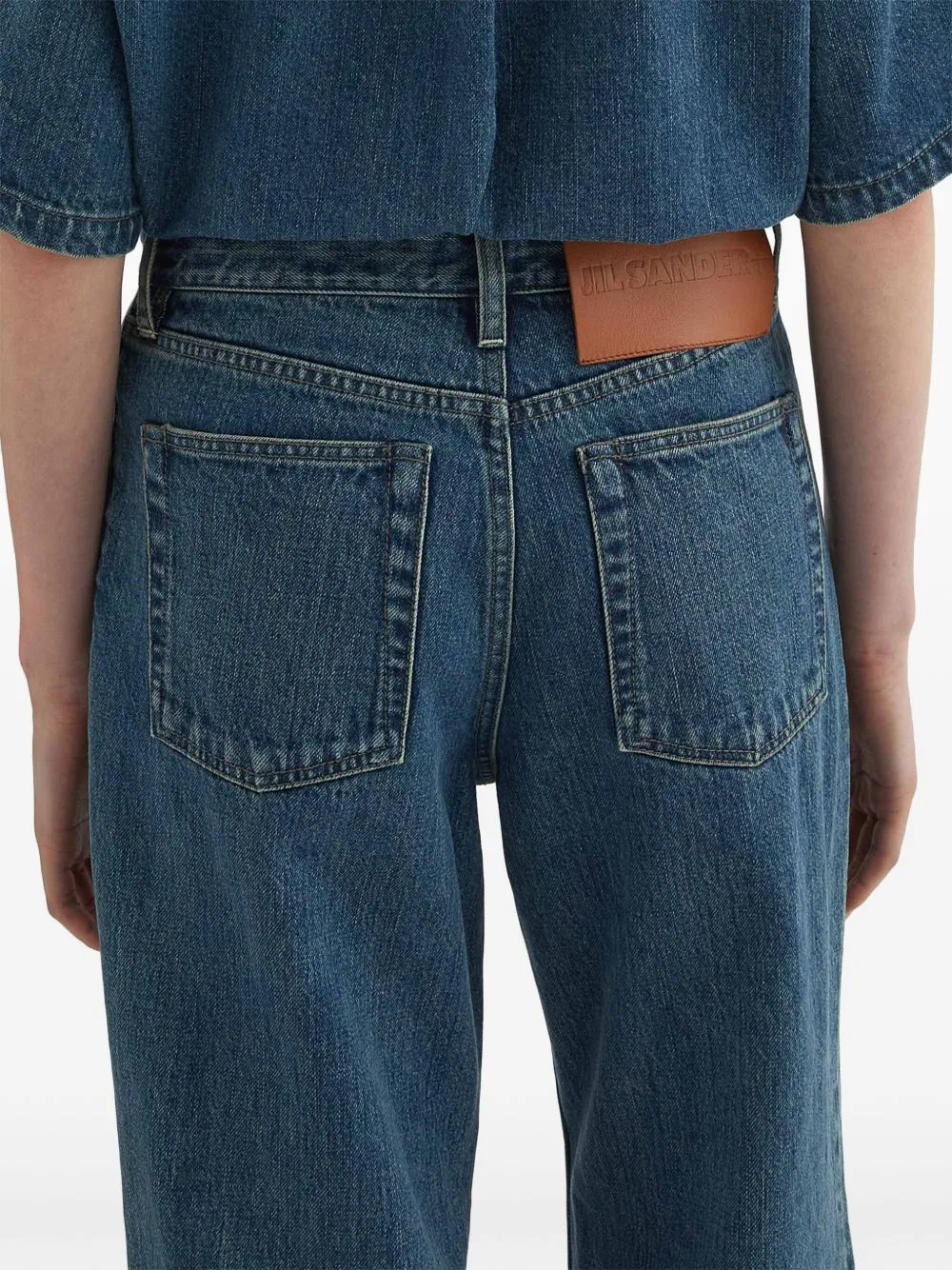 DENIM WIDE-LEG JEANS sold by Lord & Taylor product image thumbnail 3
