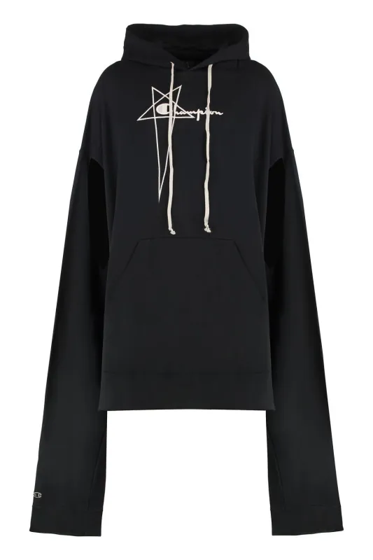 RICK OWENS X CHAMPION - FLYPROOF TUNIC HOODED SWEATSHIRT made by Rick Owens