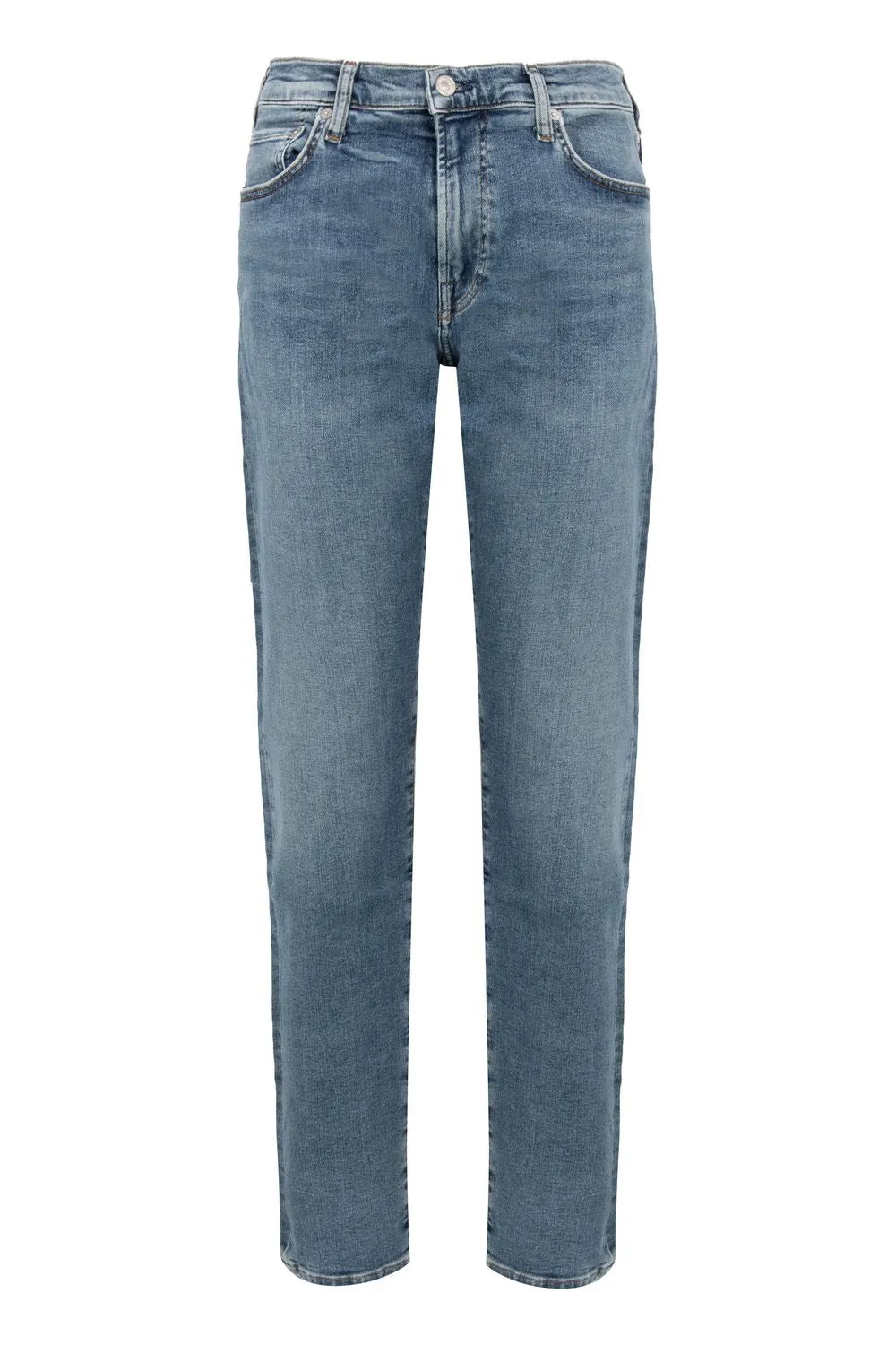 5-POCKET STRAIGHT-LEG JEANS sold by Lord & Taylor