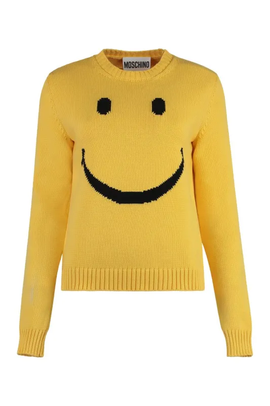SMILEY® - COTTON BLEND CREW-NECK SWEATER made by Lord & Taylor