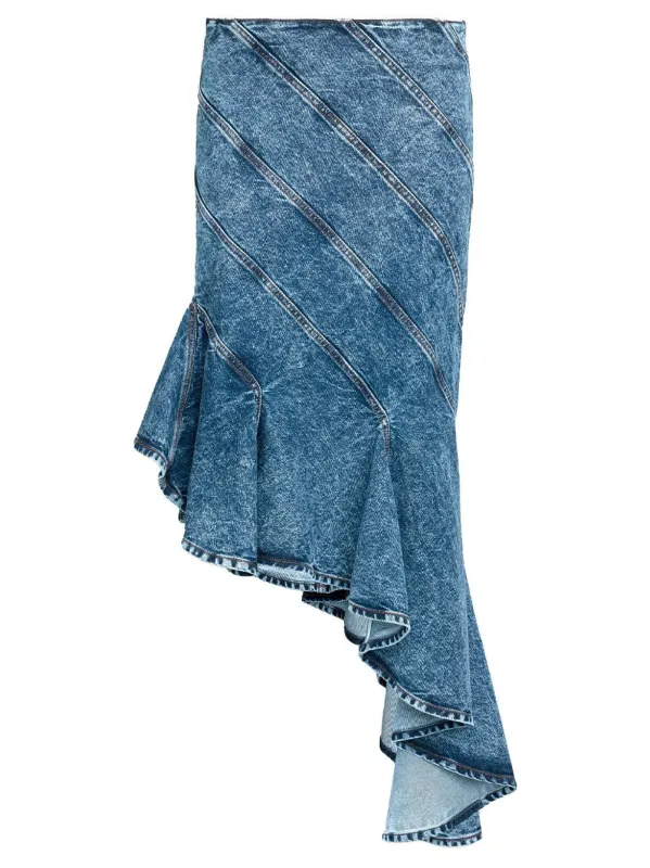 DENIM SPIRAL SKIRT sold by Lord & Taylor