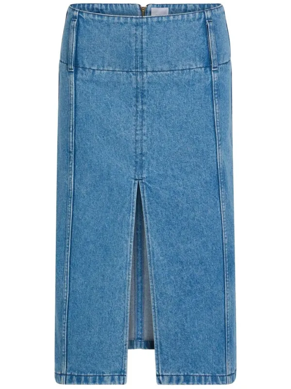 COTTON DENIM BELTED MIDI SKIRT sold by Lord & Taylor