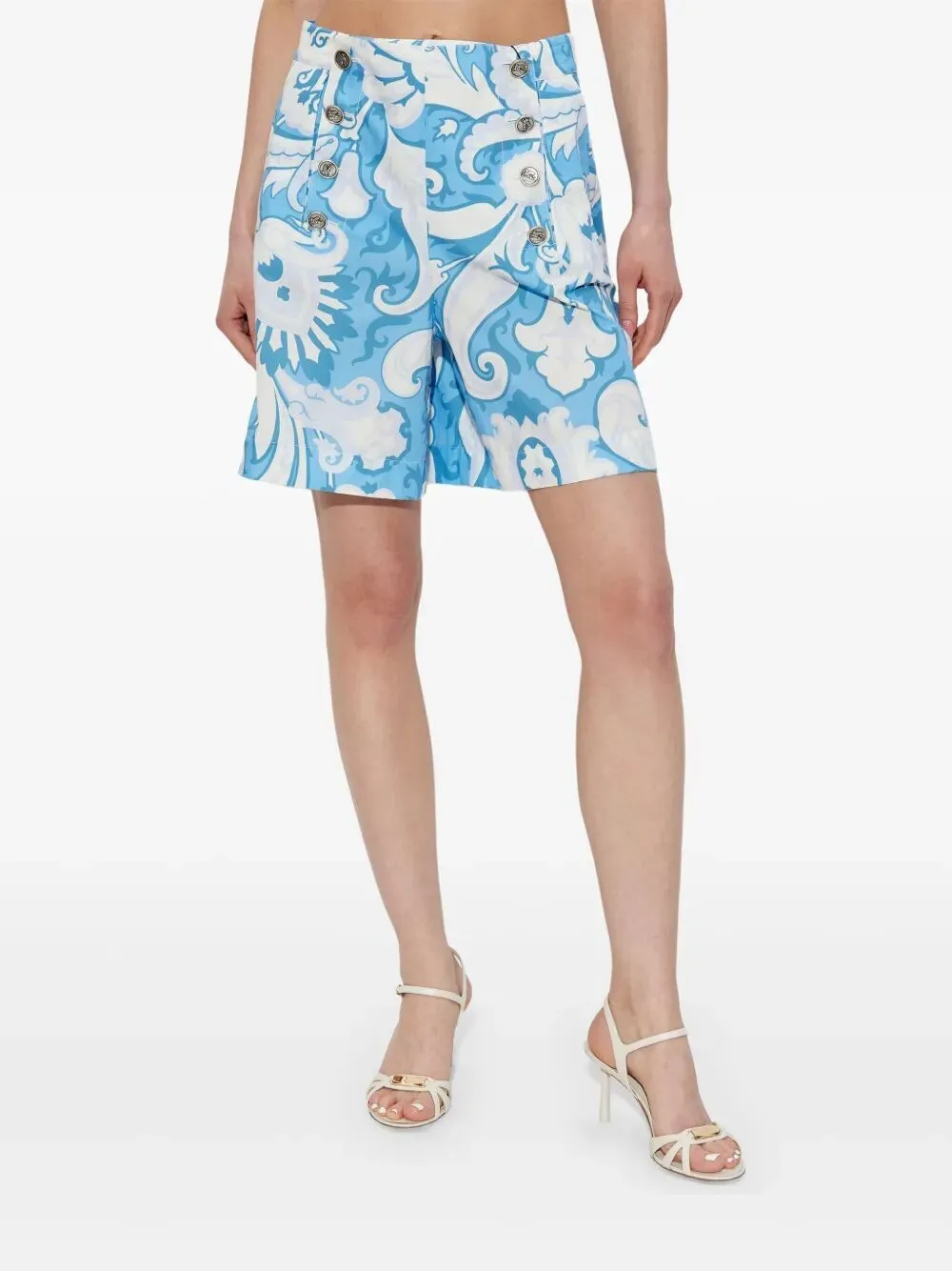 PAISLEY PRINT COTTON SHORTS sold by Lord & Taylor product image thumbnail 4