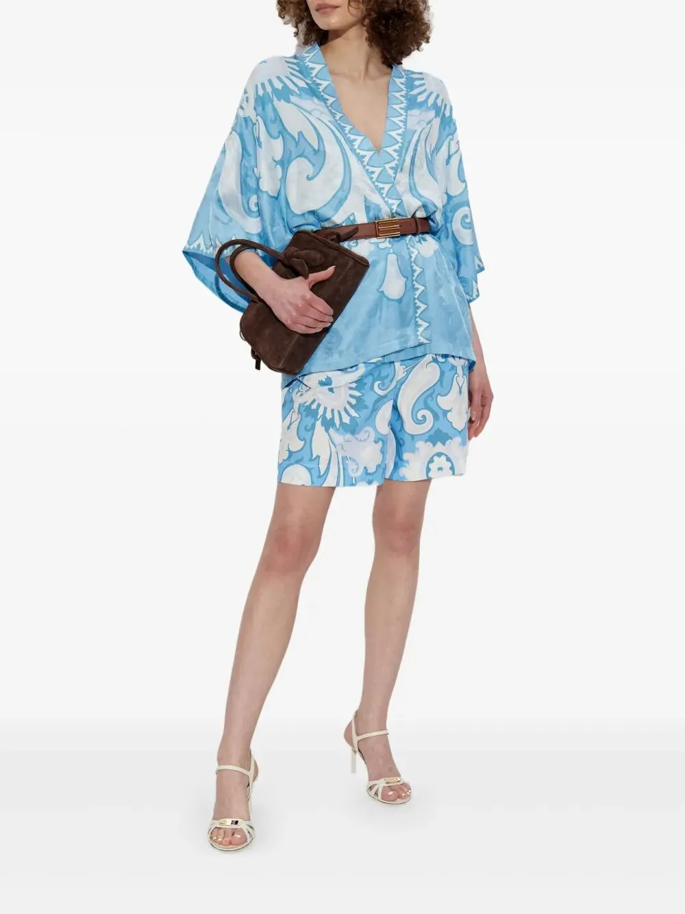 PAISLEY PRINT COTTON SHORTS sold by Lord & Taylor product image thumbnail 2