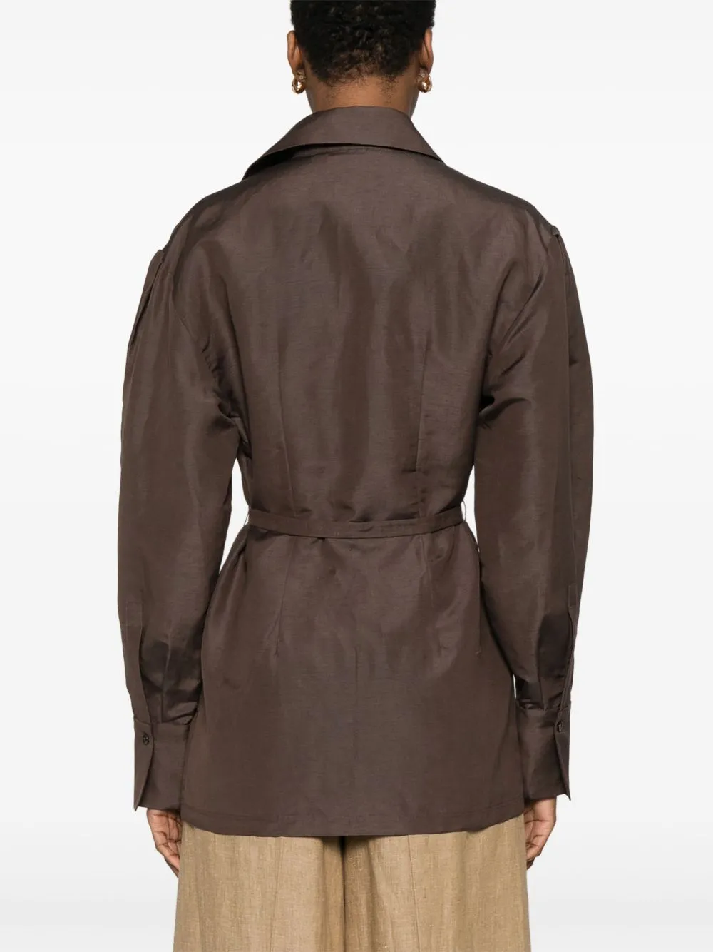 LINEN AND SILK BLEND JACKET sold by Lord & Taylor product image thumbnail 3