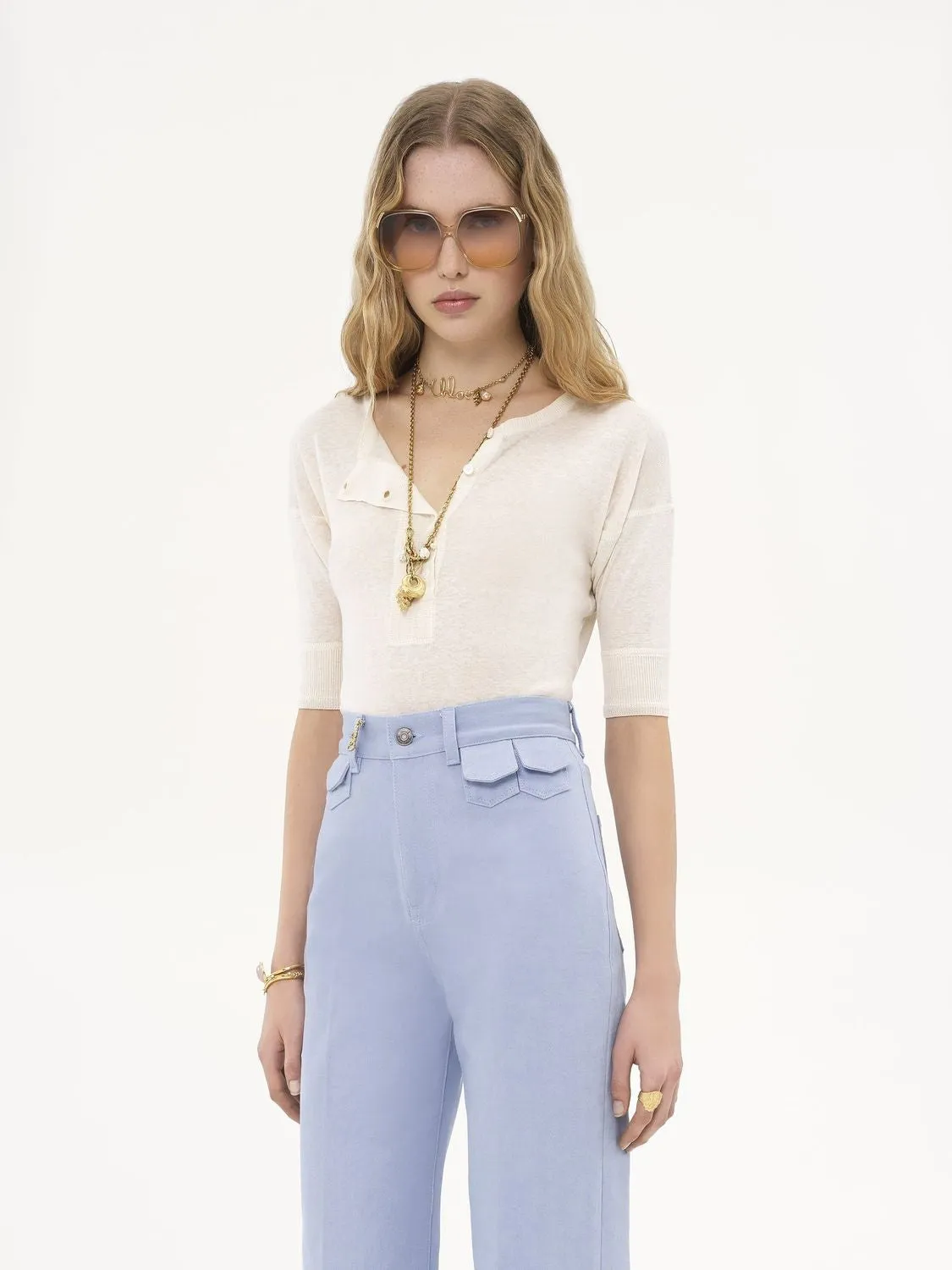 LINEN AND SILK TOP sold by Lord & Taylor product image thumbnail 3