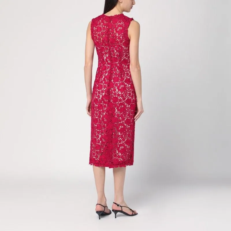 RED LACE MIDI DRESS sold by Lord & Taylor product image thumbnail 2