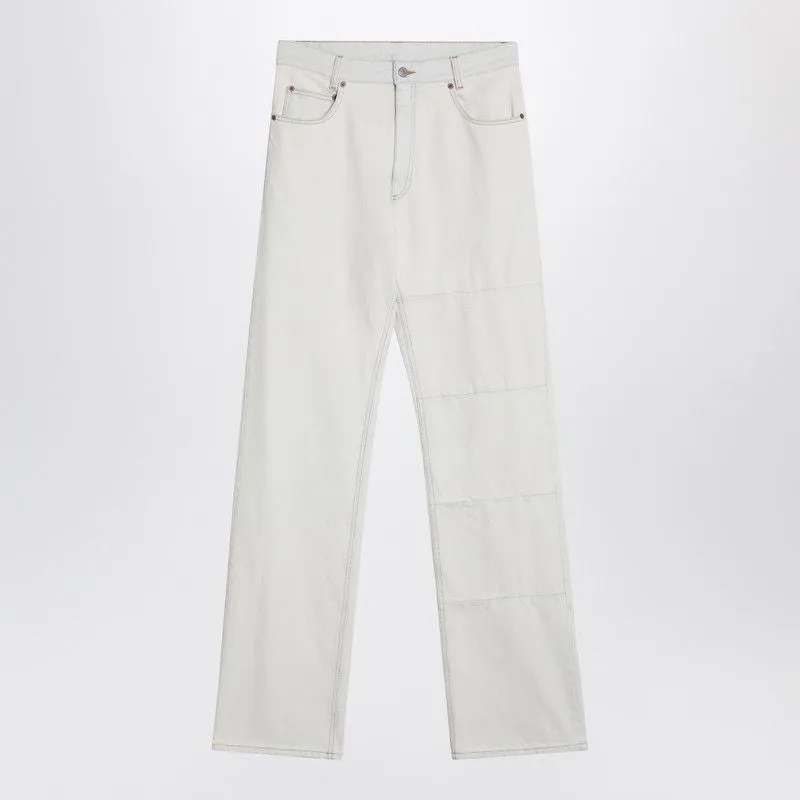 WHITE JEANS WITH PATCHES sold by Lord & Taylor