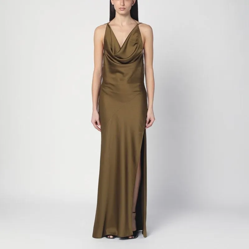 KAKI DRESS WITH AN OPEN BACK sold by Lord & Taylor