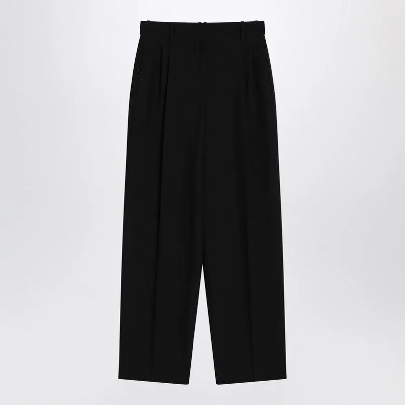 LILAS TROUSERS IN BLACK WOOL AND LINEN sold by Lord & Taylor