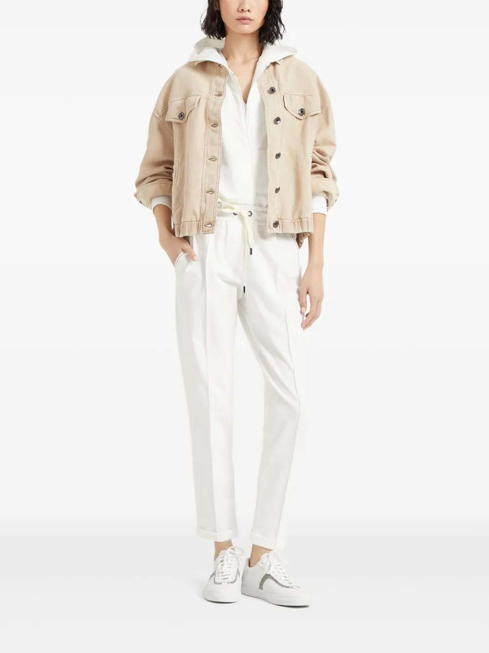 COTTON V-NECKED TOP sold by Lord & Taylor product image thumbnail 2