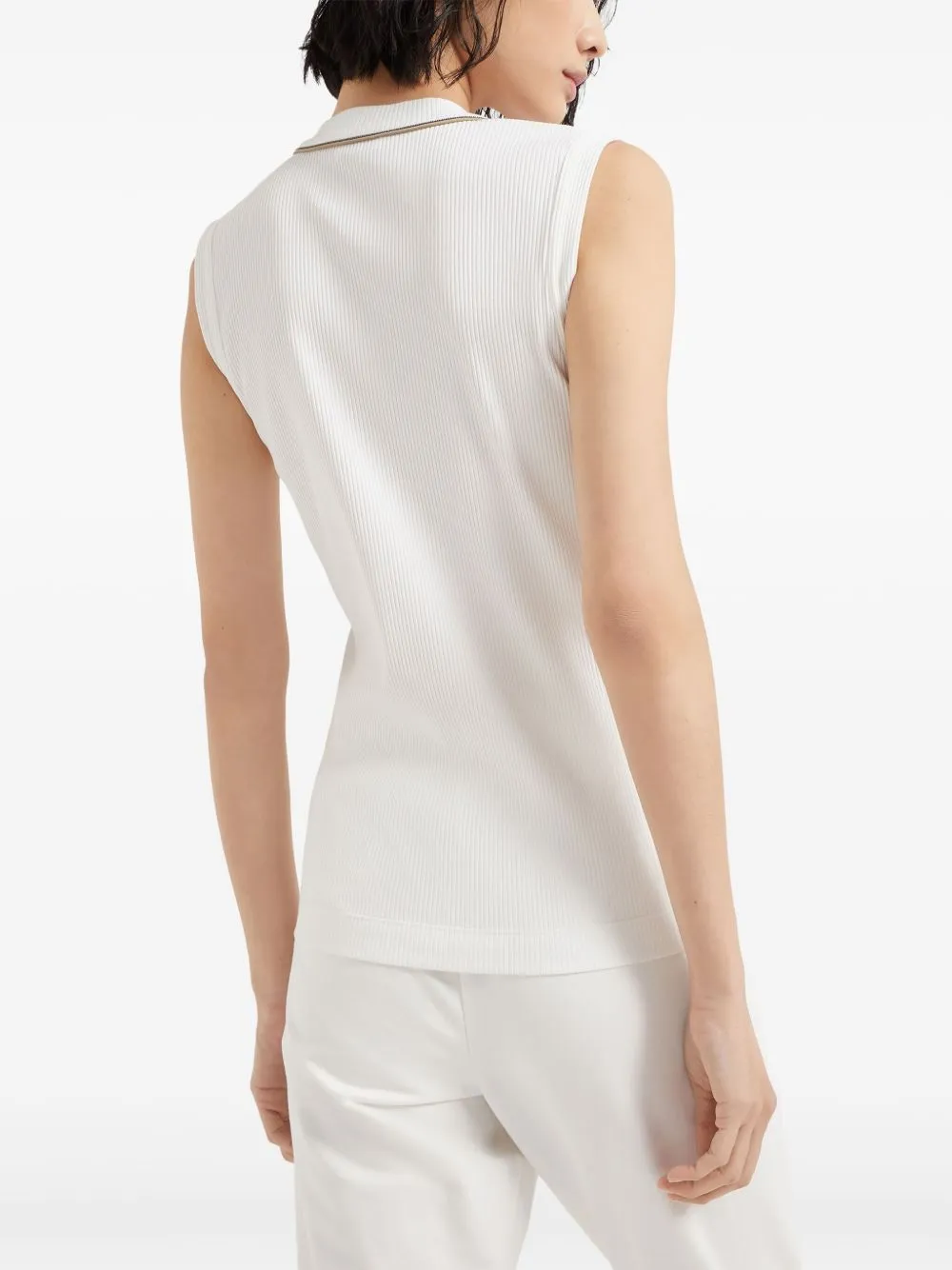 COTTON V-NECKED TOP sold by Lord & Taylor product image thumbnail 3