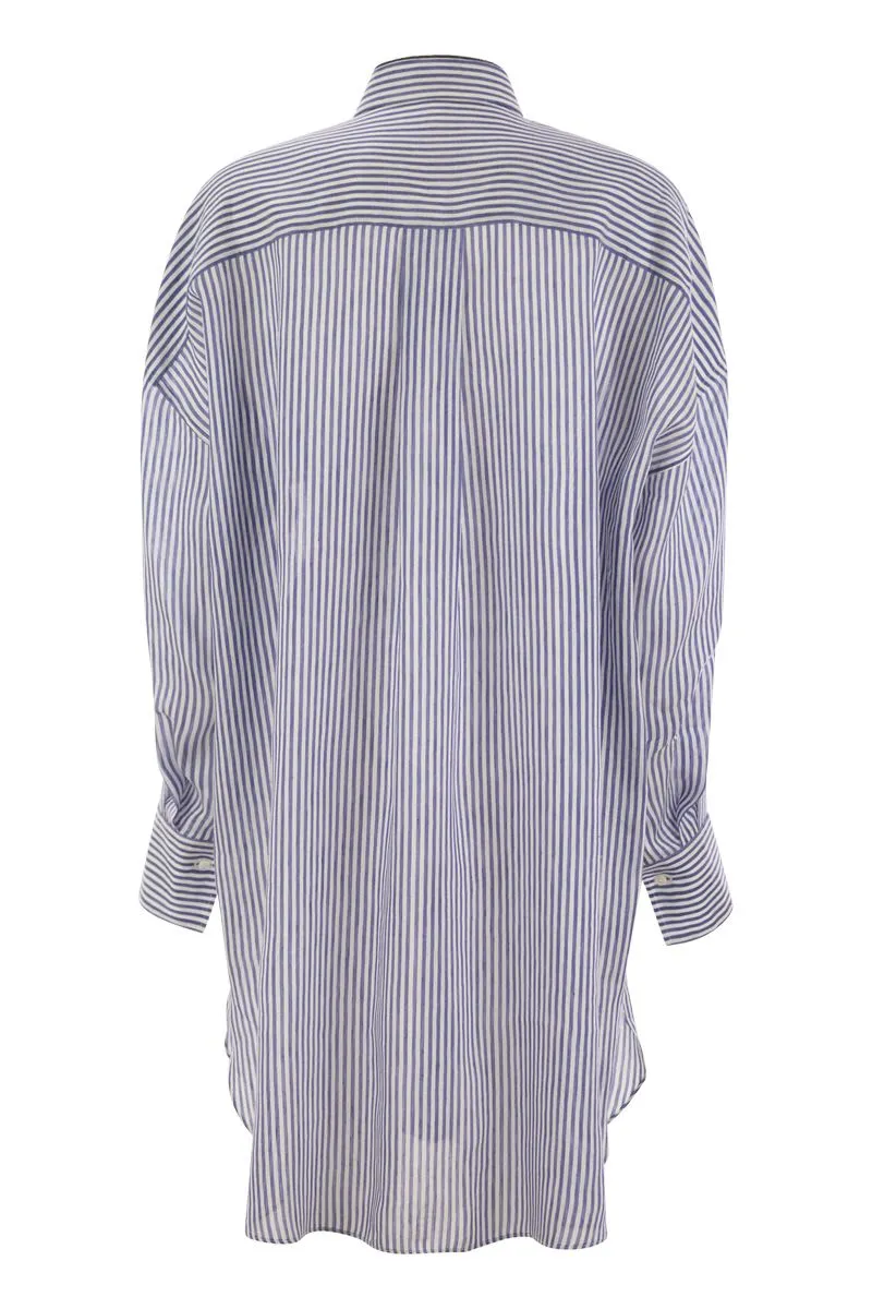 STRIPED LINEN SHIRT sold by Lord & Taylor product image thumbnail 2