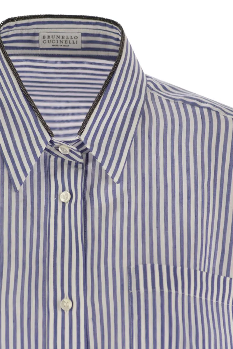 STRIPED LINEN SHIRT sold by Lord & Taylor product image thumbnail 4