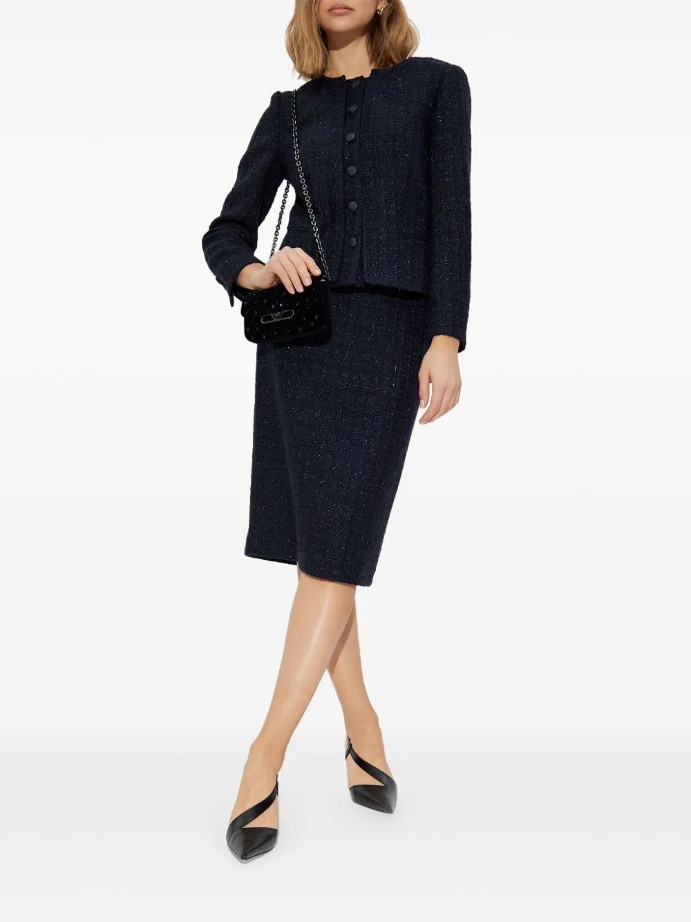 TWEED SHORT BLAZER JACKET sold by Lord & Taylor product image thumbnail 3