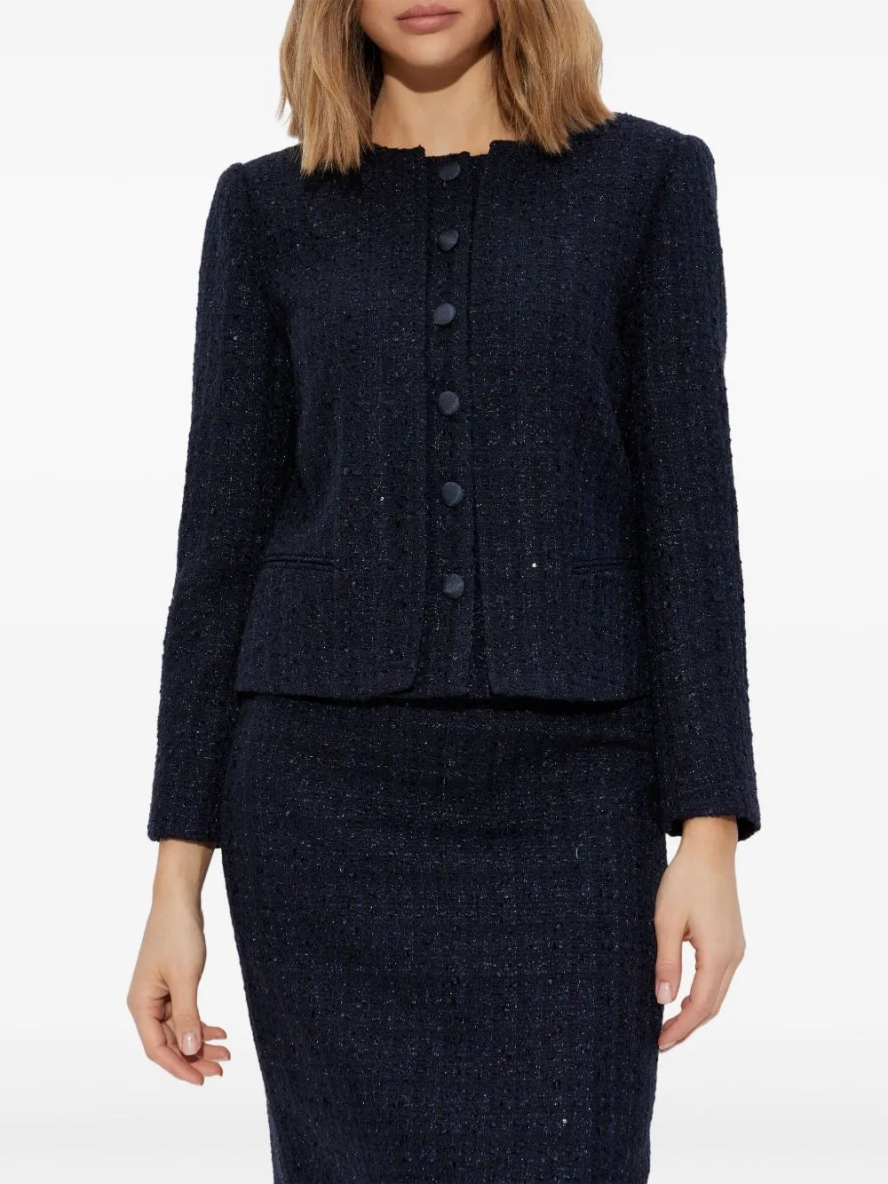 TWEED SHORT BLAZER JACKET sold by Lord & Taylor product image thumbnail 2