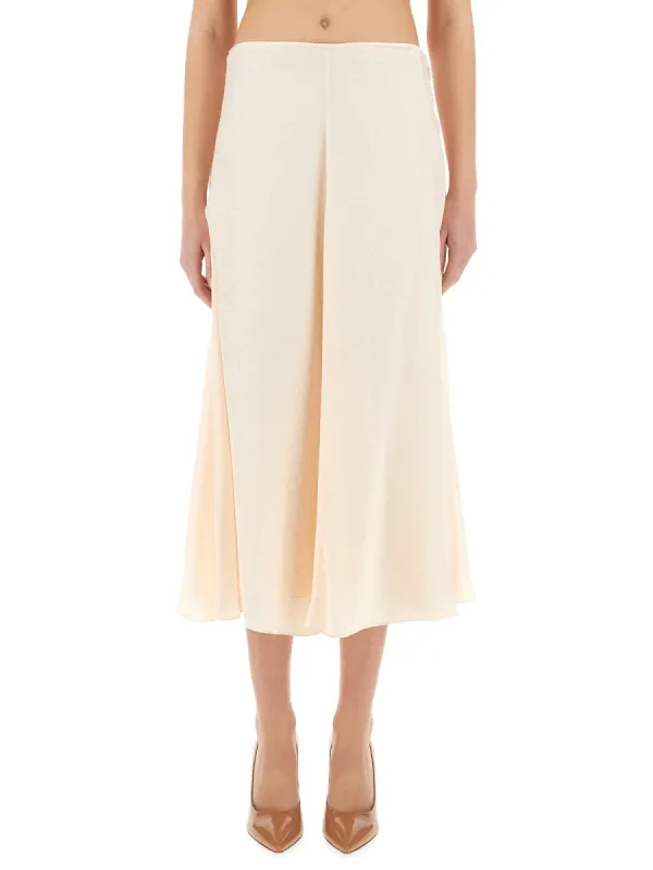 FF SILK MIDI SKIRT made by Fendi