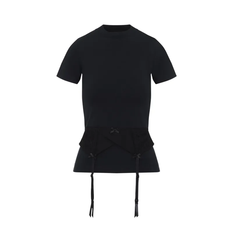 BLACK JERSEY STRETCH LINGERIE T-SHIRT sold by Lord & Taylor