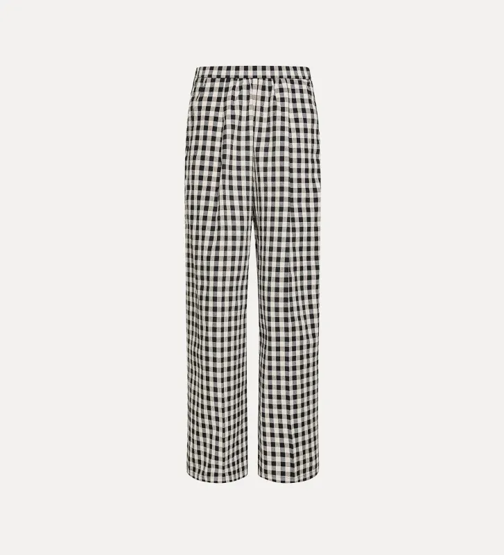 COTTON GINGHAM WIDE LEG PANTS sold by Lord & Taylor