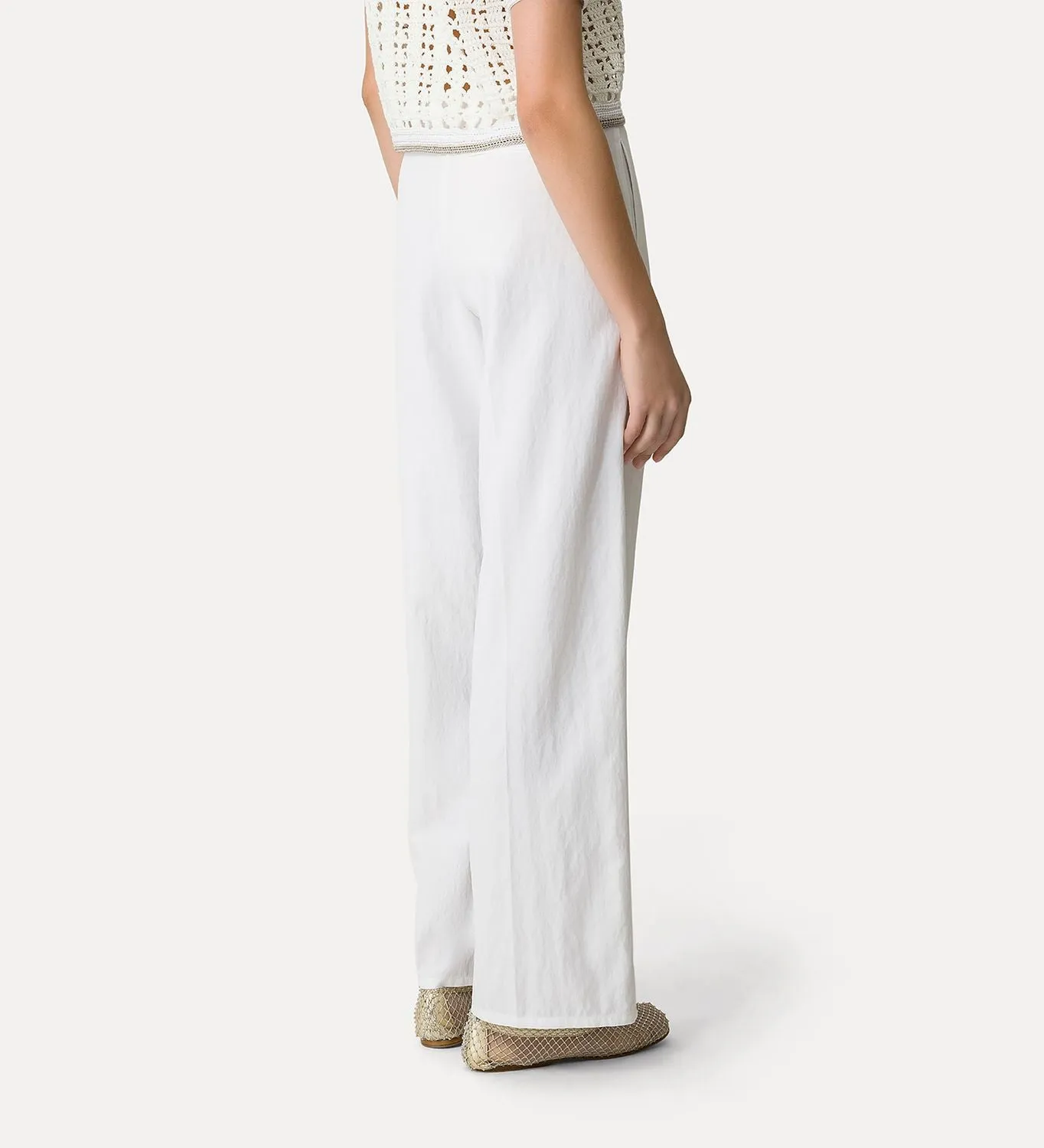 VISCOSE COTTON TWILL STRAIGHT LEG PANTS sold by Lord & Taylor product image thumbnail 3