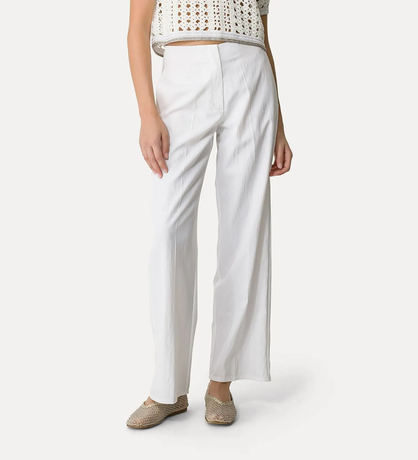 VISCOSE COTTON TWILL STRAIGHT LEG PANTS sold by Lord & Taylor product image thumbnail 2