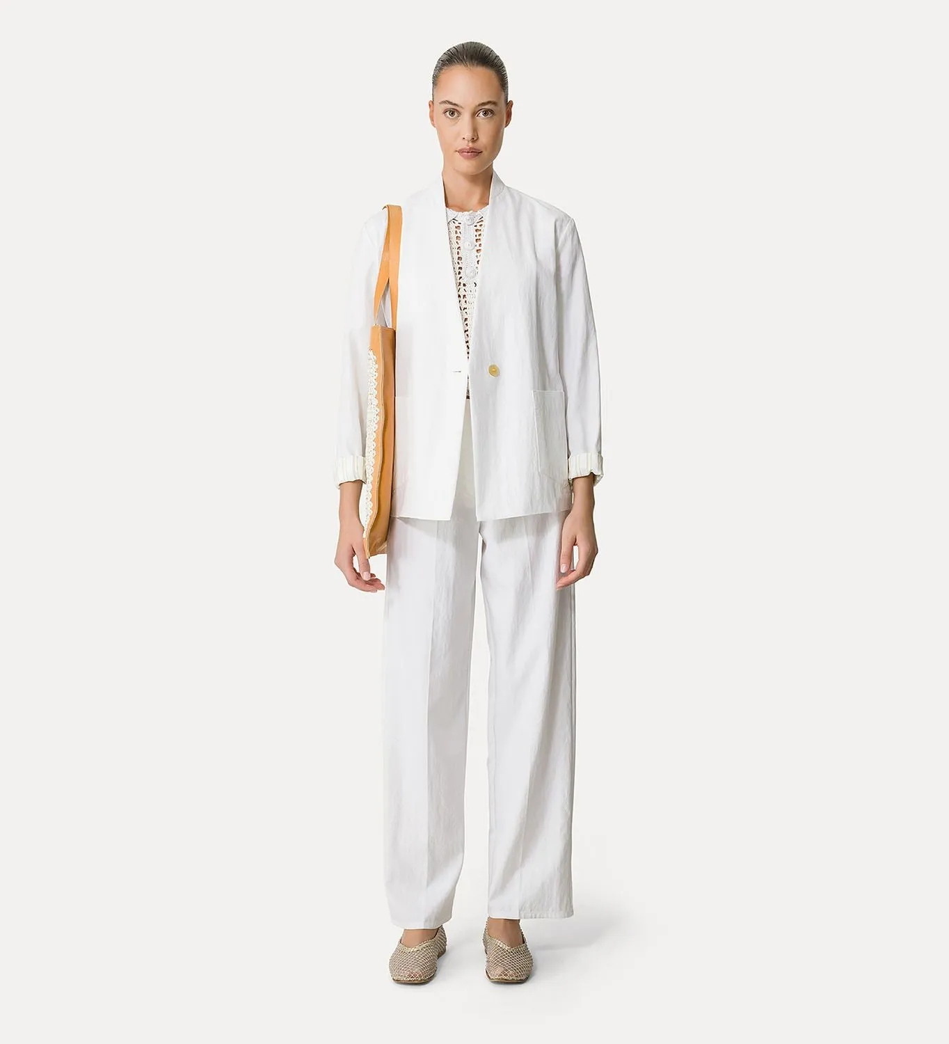 VISCOSE COTTON TWILL STRAIGHT LEG PANTS sold by Lord & Taylor product image thumbnail 5