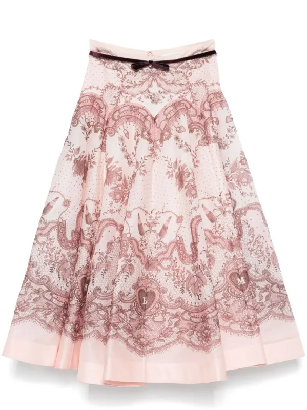 ZIMMERMANN CRUSH FLARED MIDI SKIRT sold by Lord & Taylor