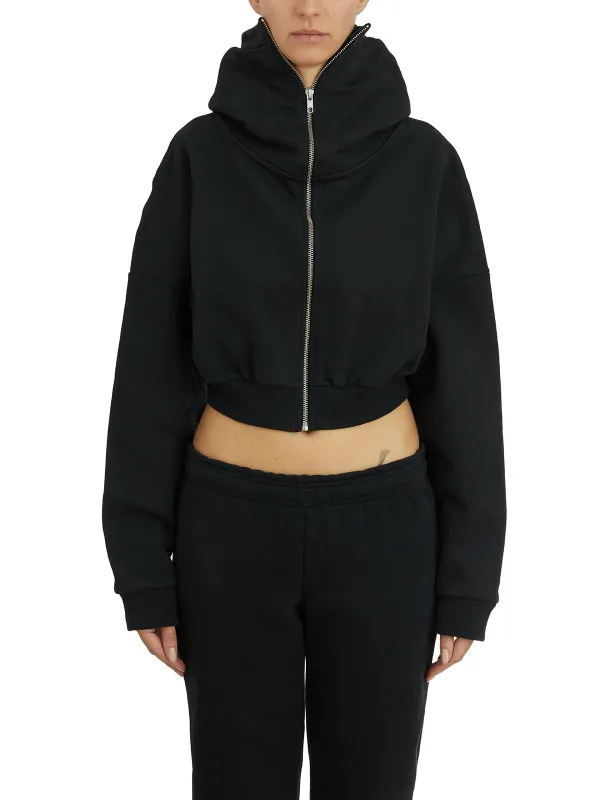 FELPA CROPPED FULL ZIP SOOT sold by Lord & Taylor