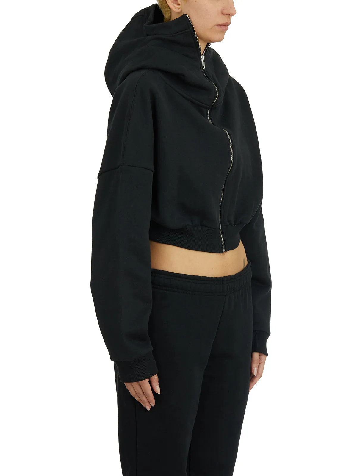 FELPA CROPPED FULL ZIP SOOT sold by Lord & Taylor product image thumbnail 4