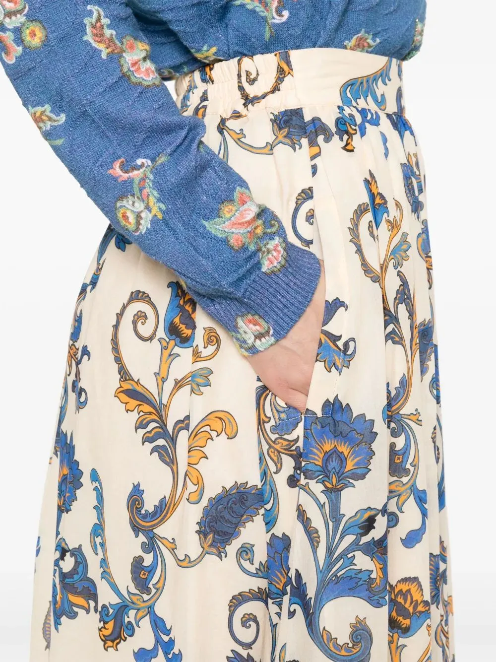 PAISLEY-PRINT COTTON MAXI SKIRT sold by Lord & Taylor product image thumbnail 5