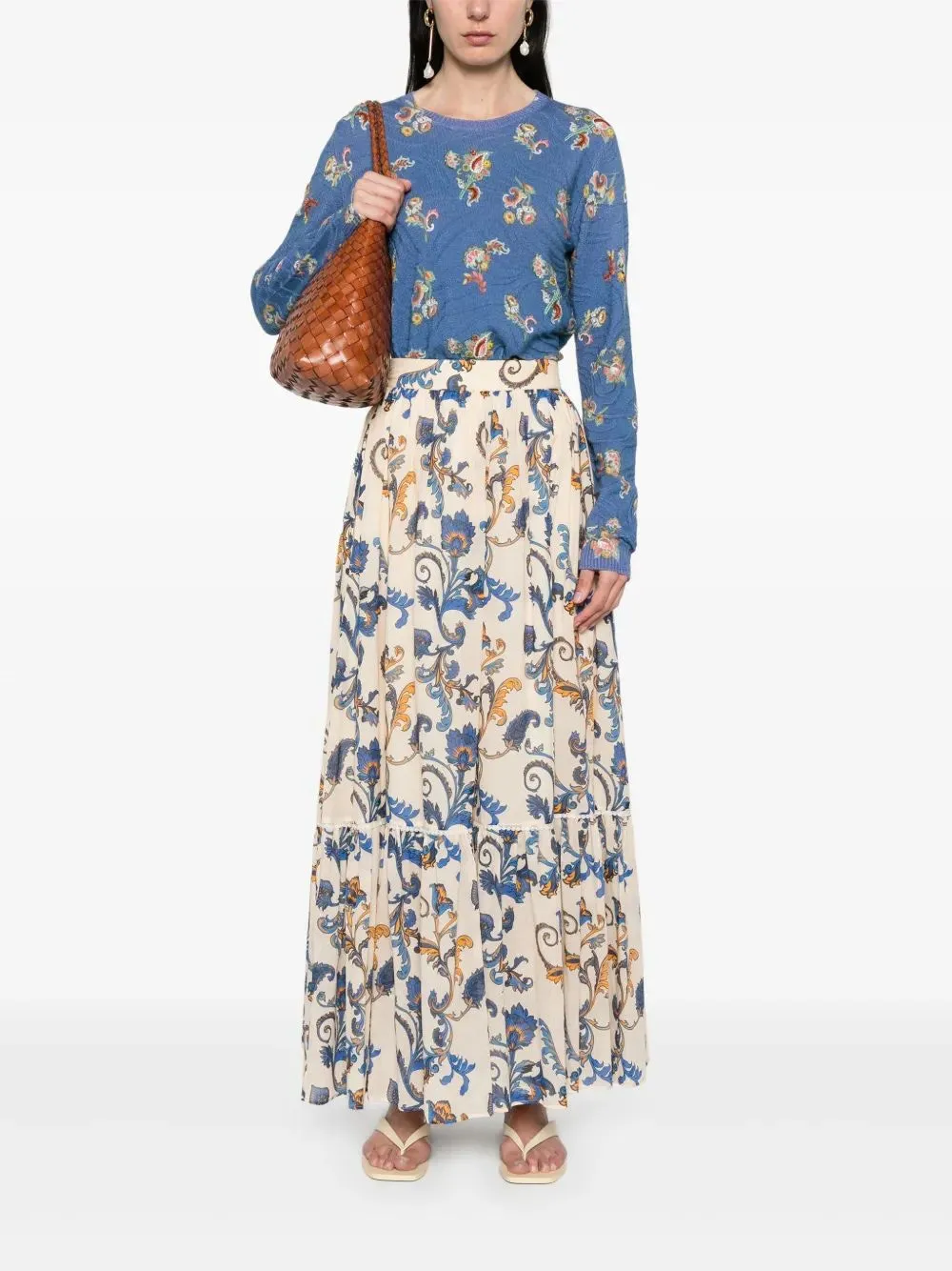 PAISLEY-PRINT COTTON MAXI SKIRT sold by Lord & Taylor product image thumbnail 2