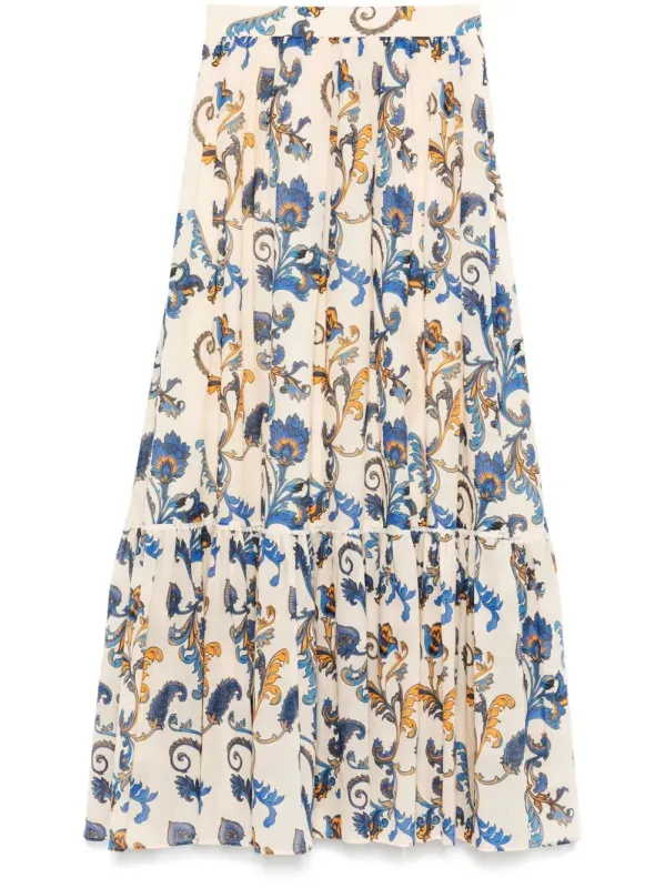 PAISLEY-PRINT COTTON MAXI SKIRT sold by Lord & Taylor