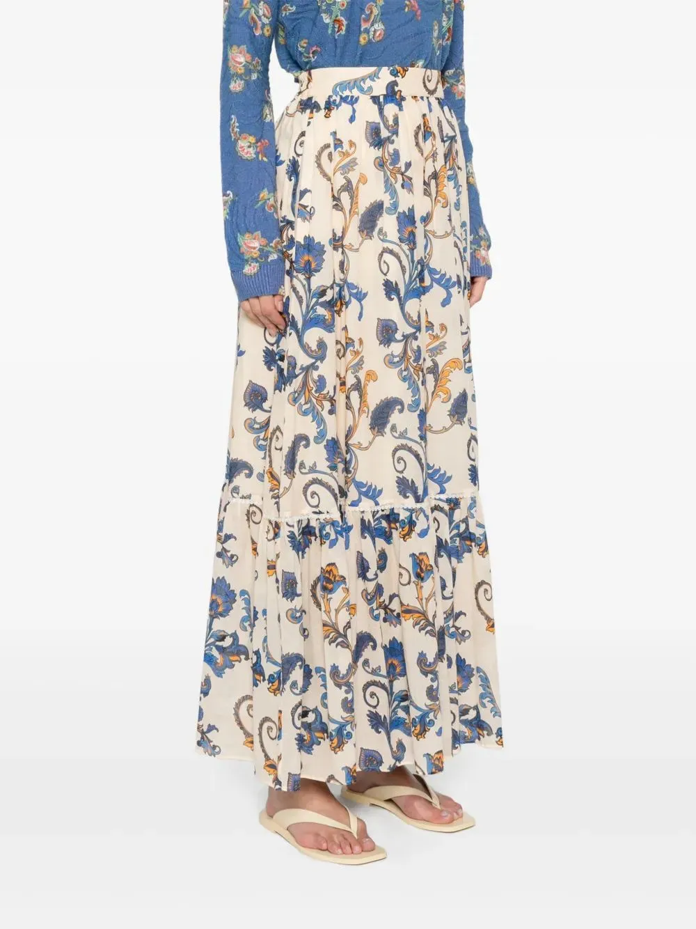 PAISLEY-PRINT COTTON MAXI SKIRT sold by Lord & Taylor product image thumbnail 3