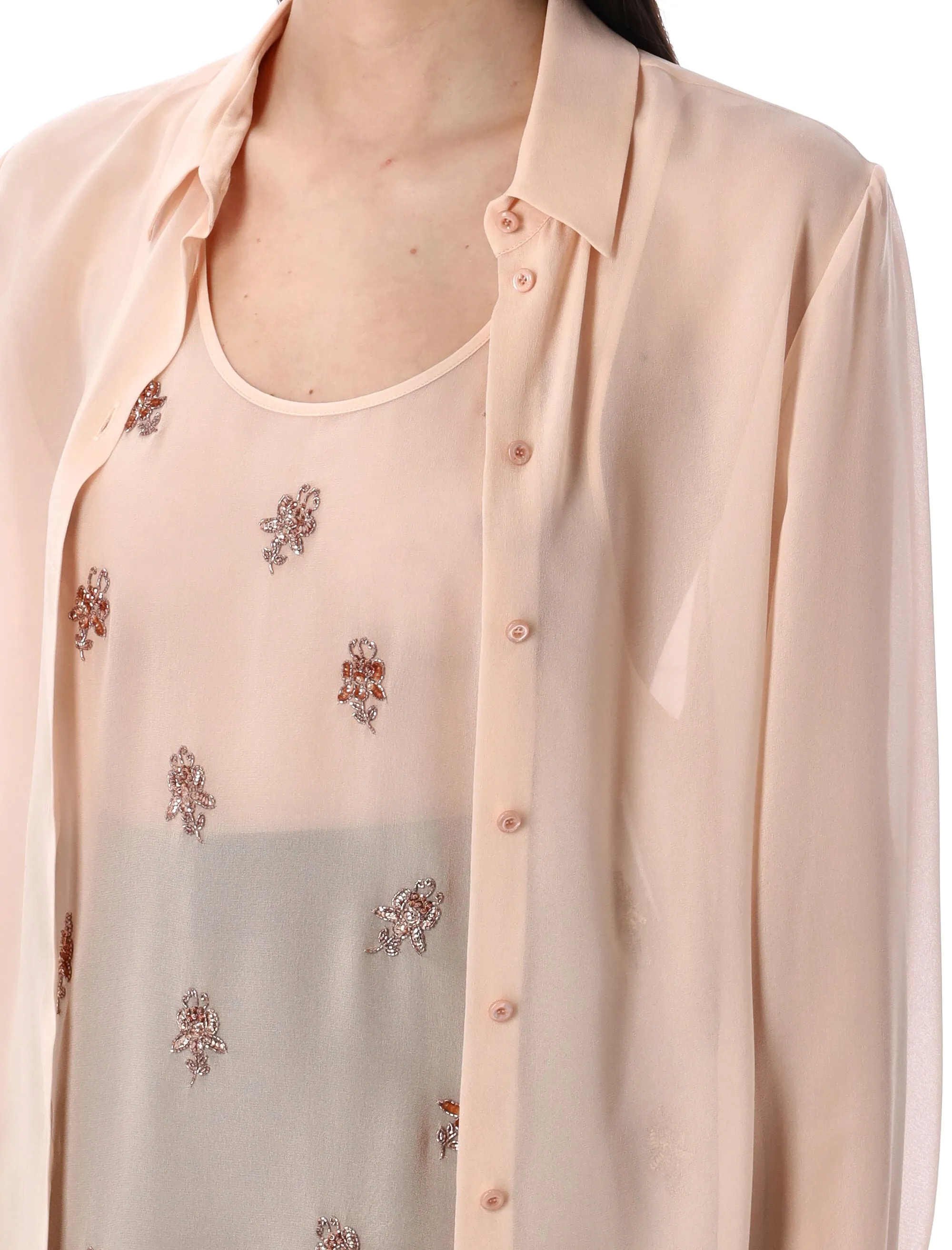 DOUBLE LAYER SHIRT WITH EMBROIDERED TOP sold by Lord & Taylor product image thumbnail 3