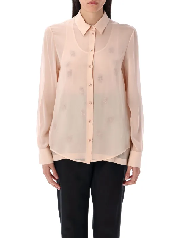 DOUBLE LAYER SHIRT WITH EMBROIDERED TOP sold by Lord & Taylor