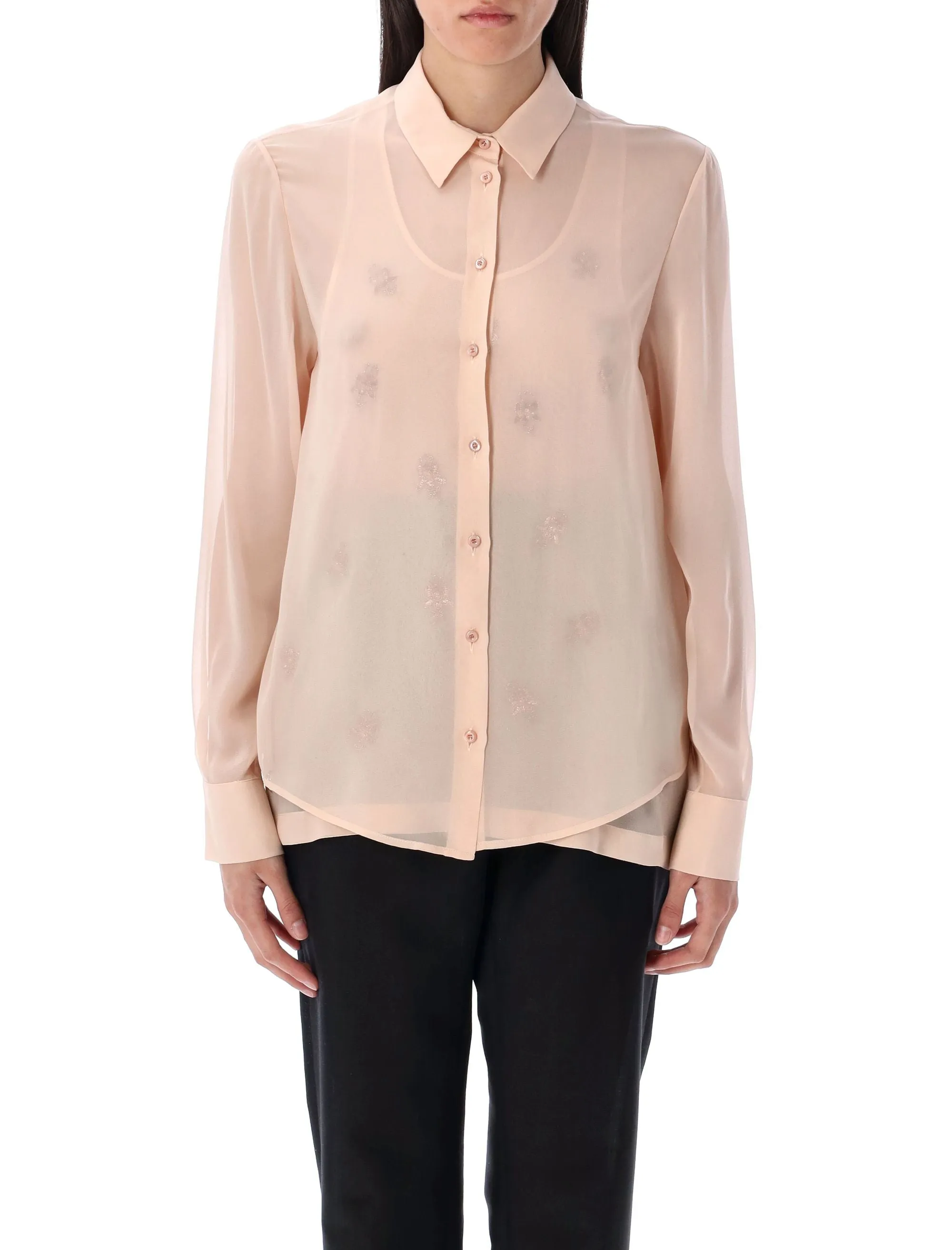 DOUBLE LAYER SHIRT WITH EMBROIDERED TOP sold by Lord & Taylor