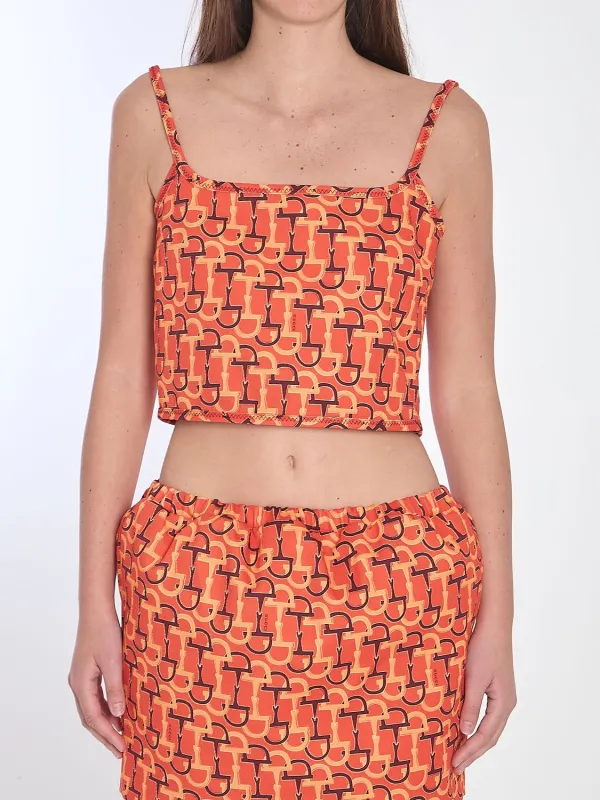 PRINTED CROP TOP sold by Lord & Taylor