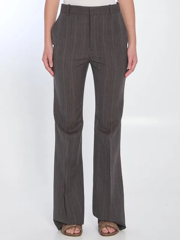 WOOL TROUSERS WITH THIN STRIPES made by Bottega Veneta