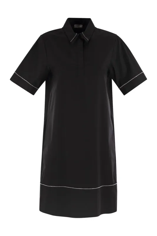 LIGHT STRETCH COTTON SATIN MIDI DRESS sold by Lord & Taylor