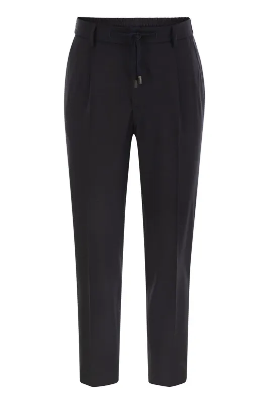 TECHNICAL VIRGIN WOOL GABARDINE JOGGER sold by Lord & Taylor