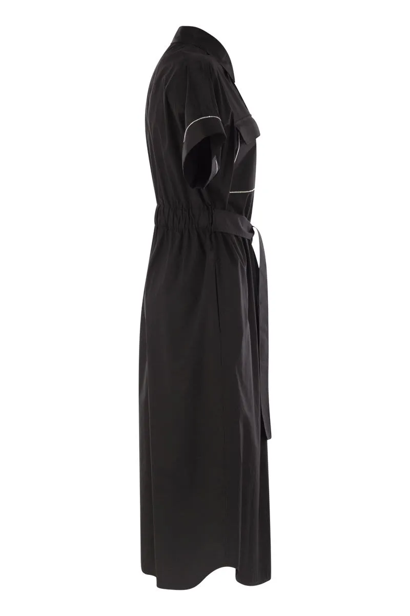 LIGHT STRETCH COTTON SATIN CHEMISIER DRESS sold by Lord & Taylor product image thumbnail 3