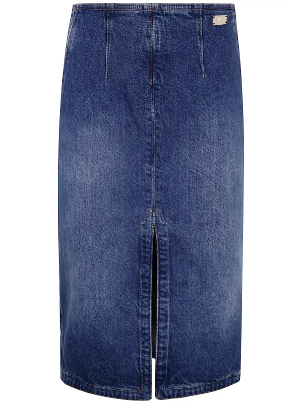 DENIM MIDI SKIRT sold by Lord & Taylor