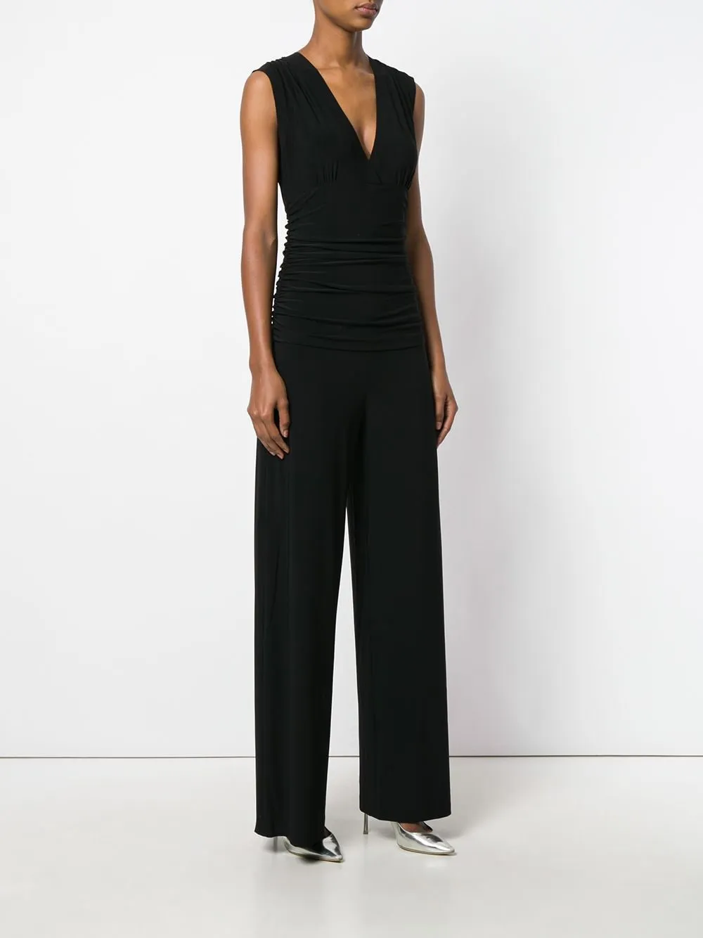V-NECKED JERSEY JUMPSUIT sold by Lord & Taylor product image thumbnail 3