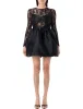 BLACK TAFETA + LACE MINI DRESS sold by Lord & Taylor