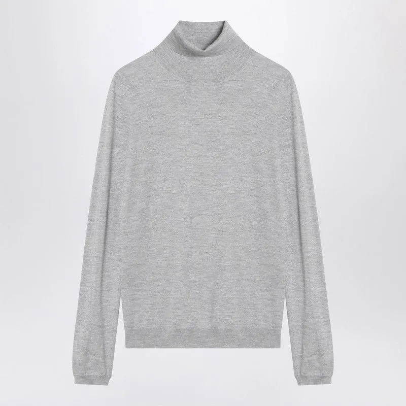 LIGHT GREY TURTLENECK IN CASHMERE BLEND sold by Lord & Taylor