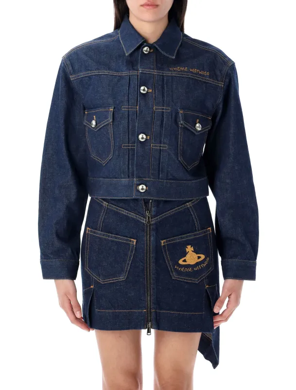 CROPPED MARLENE DENIM JACKET sold by Lord & Taylor