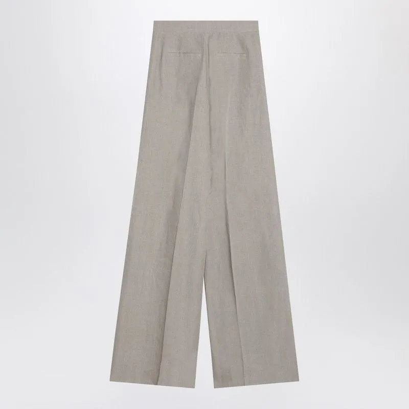 WIDE BEIGE TROUSERS IN LINEN CANVAS sold by Lord & Taylor product image thumbnail 2