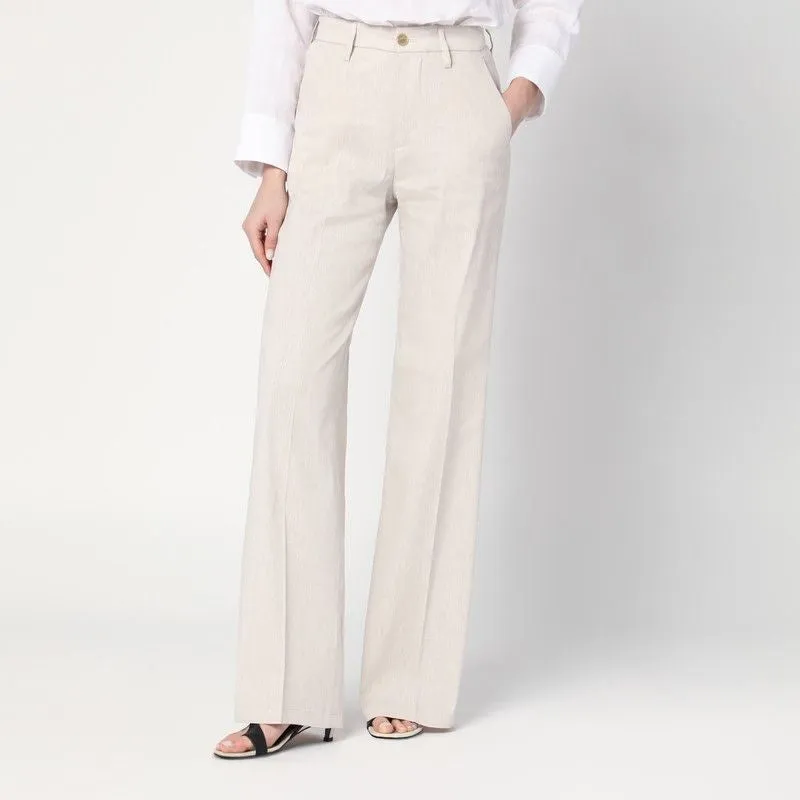 MISA GREY MéLANGE TROUSERS IN LINEN BLEND sold by Lord & Taylor